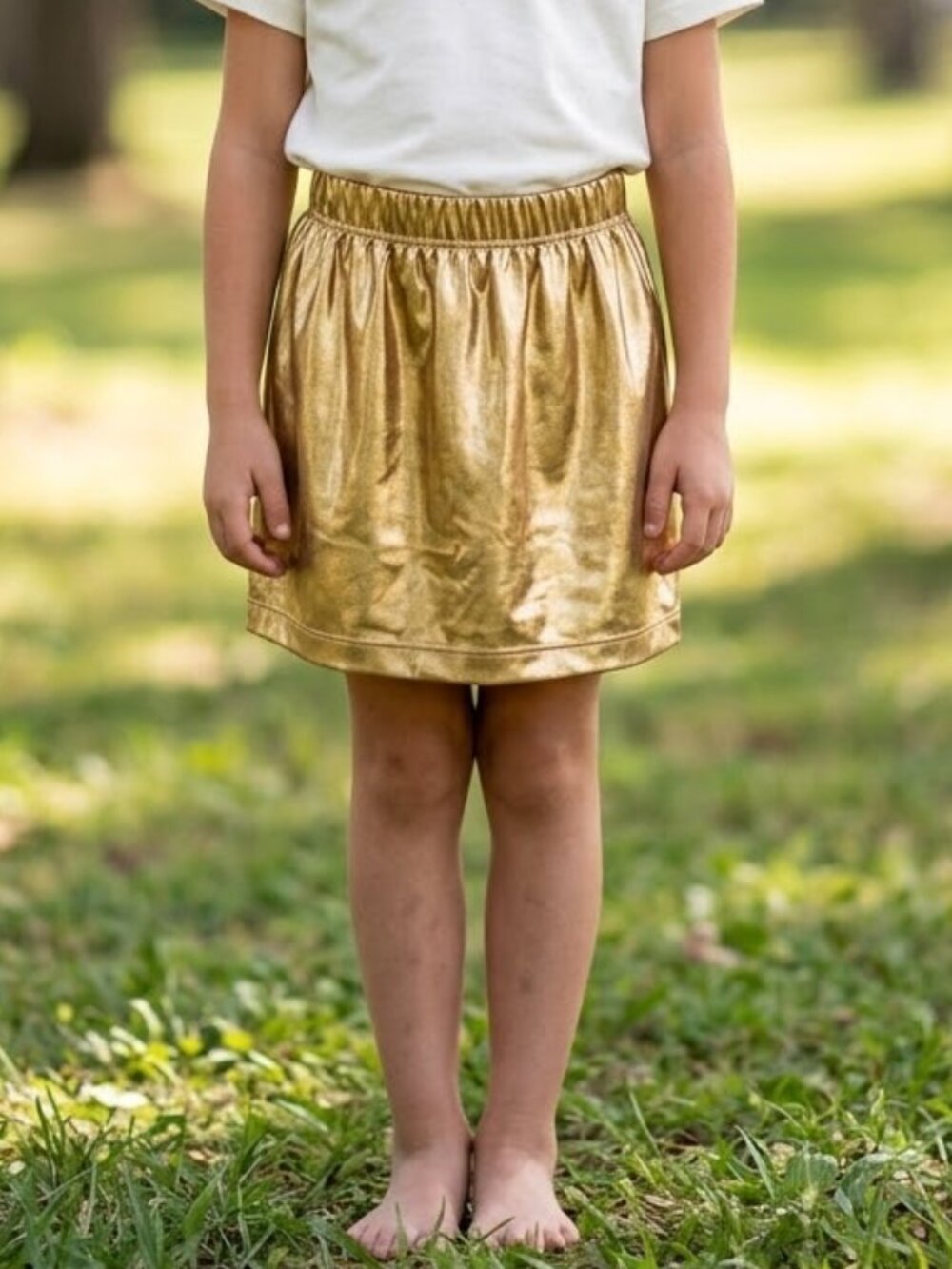 *3 FOR $9* NEW Xhilaration Elastic Waist Retro Pull On Foil Rocker Mini Skirt